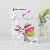 Paaseieren Hunt Bloemenuitnodiging Kaart (Staand voorkant)