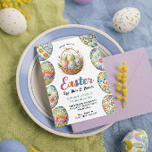 Paaseieren Hunt & Brunch Kleurrijke grillige mand Kaart