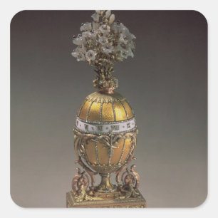 Paaseieren in de vorm van een vet vierkante sticker