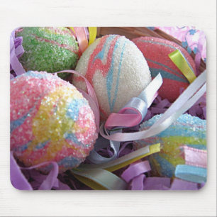 Paaseieren in een mandje muismat