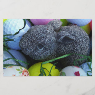 Paaseieren, konijnenGolfballen Briefpapier