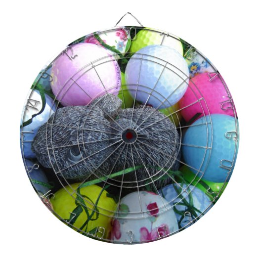Paaseieren, konijnenGolfballen Dartbord (Voorkant)