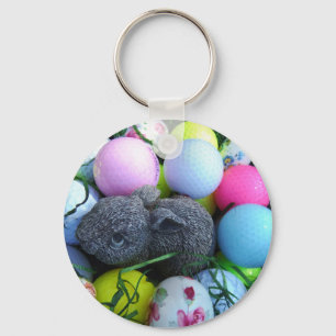 Paaseieren, konijnenGolfballen Sleutelhanger