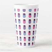 Paaseieren met bloemen en lint latte mok (Voorkant)