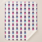 Paaseieren met bloemen en lint sherpa deken (Voorkant)