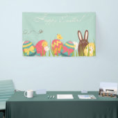 Paaseieren met chocolade Bunny binnenshuis decorte Spandoek (Beurs)