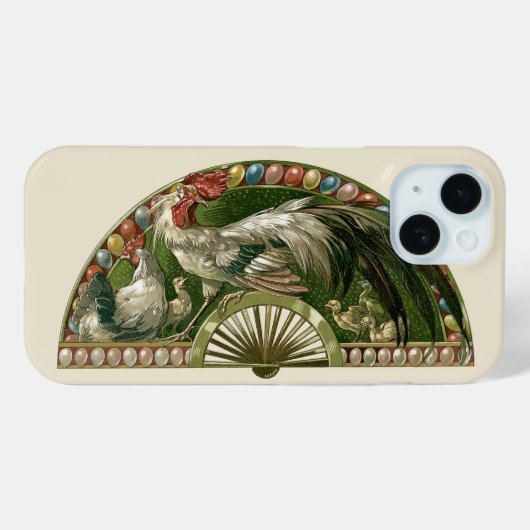 Paaseieren met kippen, art nouveau Case-Mate iPhone case (Achterkant (horizontaal))