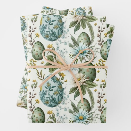 Paaseieren  nostalgisch patroon nr. 2 inpakpapier vel (In situ)