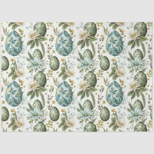 Paaseieren nostalgisch patroon nr. 2 tissuepapier (Voorkant)