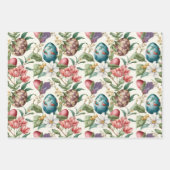 Paaseieren  nostalgisch patroon nr. 4 inpakpapier vel (Voorkant)