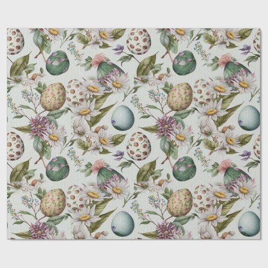 Paaseieren nostalgisch patroon nr. 8 cadeaupapier (Vlak)