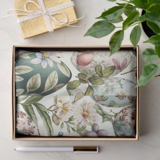 Paaseieren nostalgisch patroon tissuepapier (Geschenk)