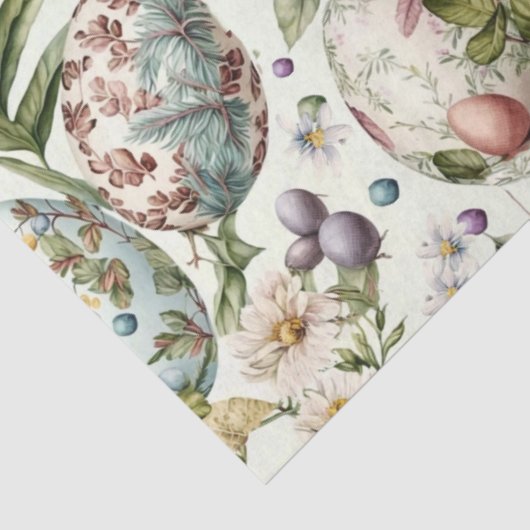 Paaseieren nostalgisch patroon tissuepapier (Detail)