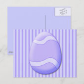 Paaseieren (Paars) Briefkaart (Voorkant / Achterkant)