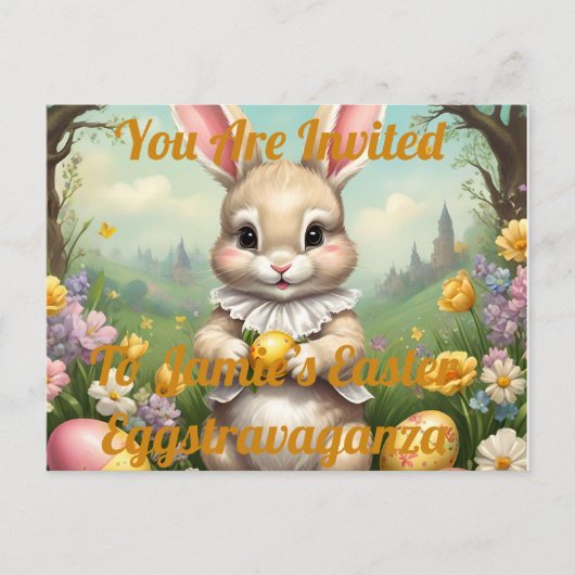 paaseieren, paaseieren, uitnodiging briefkaart (Voorkant)