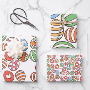 Paaseieren Patroon Wrapping Paper - Kleurrijke Gif