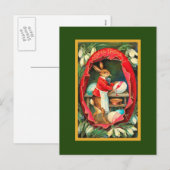 Paaseieren rode  Pasen Feestdagenkaart (Voorkant / Achterkant)