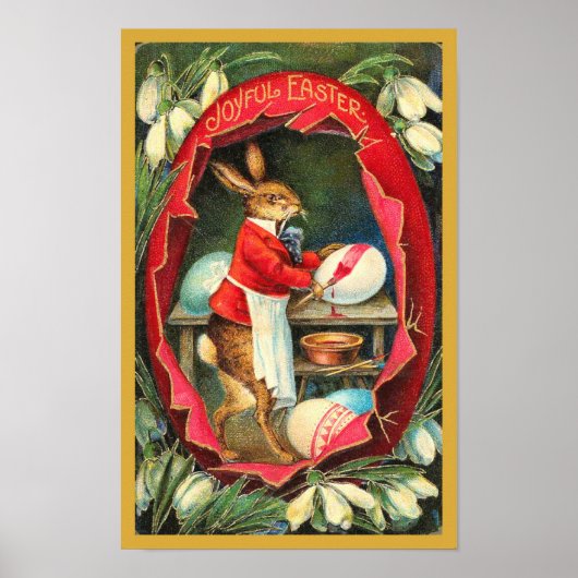 Paaseieren rode  Pasen Poster (Voorkant)