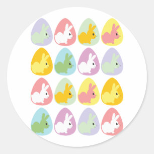 paaseieren ronde sticker