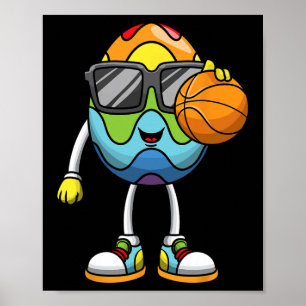 Paaseieren spelen Bysketbyll Sports Boys Mannen Ki Poster
