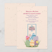  paaseieren uitnodiging (Voorkant / Achterkant)