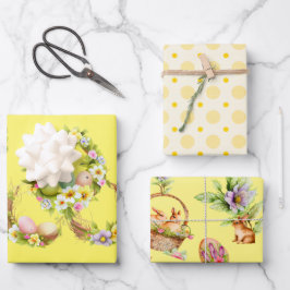 Paaseieren van vlinderbloemigen inpakpapier vel