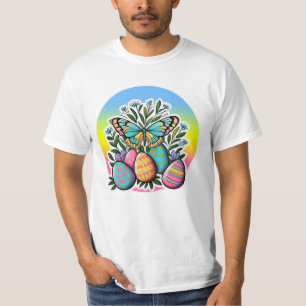 Paaseieren, Vlinders en Lentebloemen T-shirt