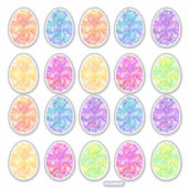 Paaseieren Waterverf Sticker (Voorkant)