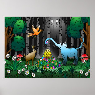 Paaseieren zoeken poster