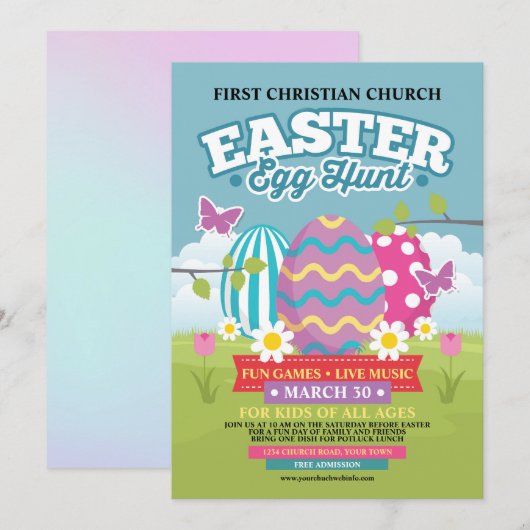 Paaseierenjacht Kaart (Voorkant / Achterkant)