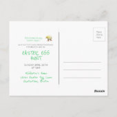 Paaseierhunt Colorful Chick Rustic Uitnodiging (Achterkant)