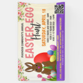 Paaseierjacht Banner met qr-code (Verticaal)