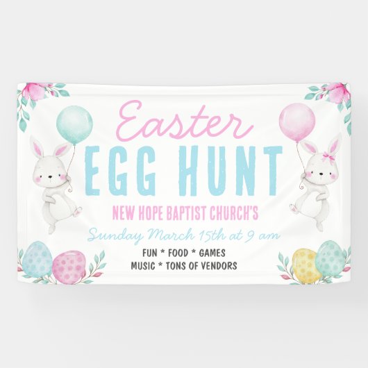 Paaseierjacht Vinyl Road Banner (Horizontaal)