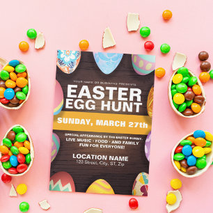 Paaseiershunt met paaseieren flyer