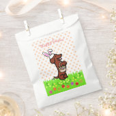 Paaseiertsen met rode, soepele drogerdachshund bedankzakje (Geknipt)