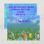 Paaseihunt nodigt uit kaart (Voorkant / Achterkant)