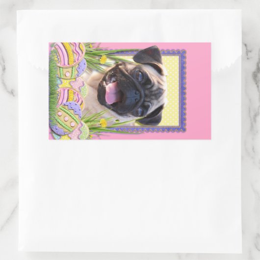 Paaseikoekjes - Pug Rechthoekige Sticker (Tas)