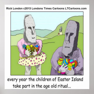Paaseiland Eierjacht van Rick London Poster