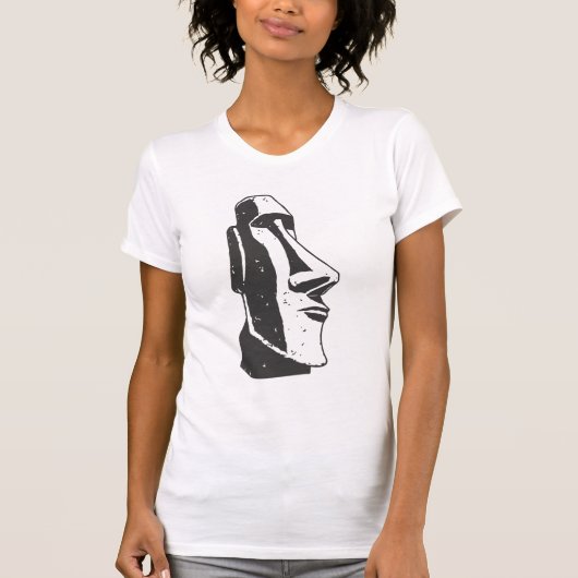 Paaseiland Moai Head Status T-shirt (Voorkant)