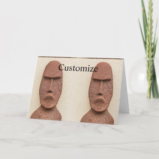 Paaseiland Moai Head Thunder_Cove Kaart (Voorkant)