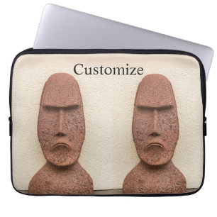 Paaseiland Moai Head Thunder_Cove Laptop Sleeve