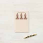 Paaseiland Moai Head Thunder_Cove Post-it® Notes (Op bureau)