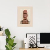 Paaseiland Moai Head Thunder_Cove Poster (Thuiskantoor)
