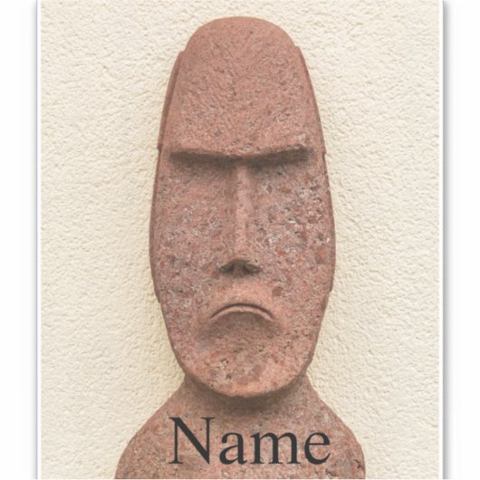 Paaseiland Moai Head Thunder_Cove Sticker (Voorkant)