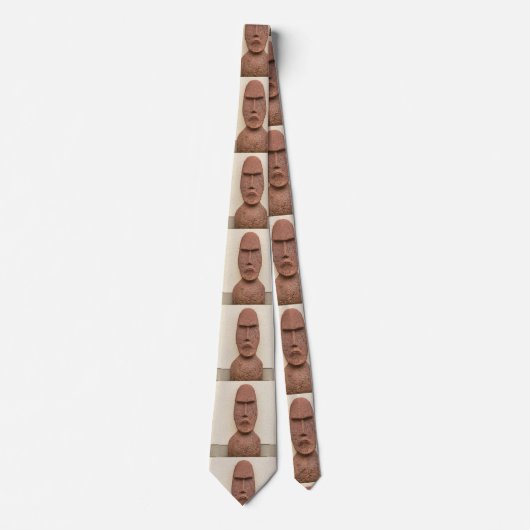 Paaseiland Moai Head Thunder_Cove Stropdas (Voorkant)