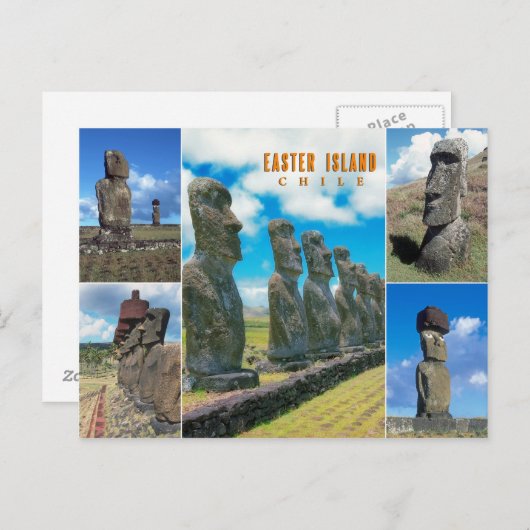 Paaseiland (Rapa Nui), Chili Briefkaart (Voorkant / Achterkant)