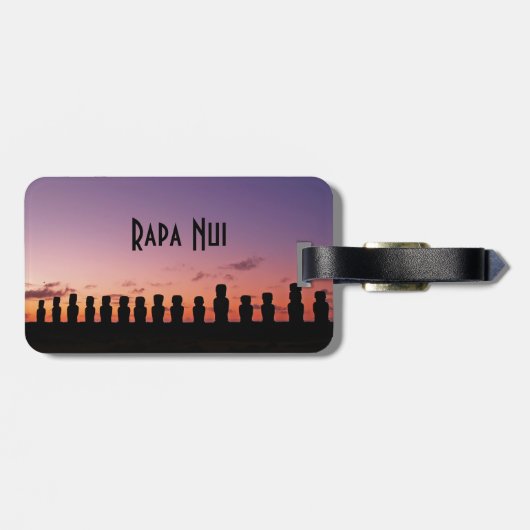 Paaseiland Rapa Nui Chili Zuid-Amerika Bagagelabel (Achterkant horizontaal)