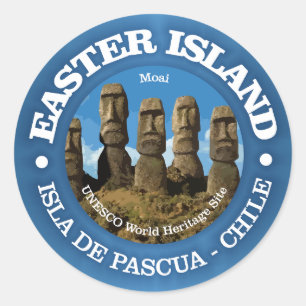 Paaseiland Ronde Sticker