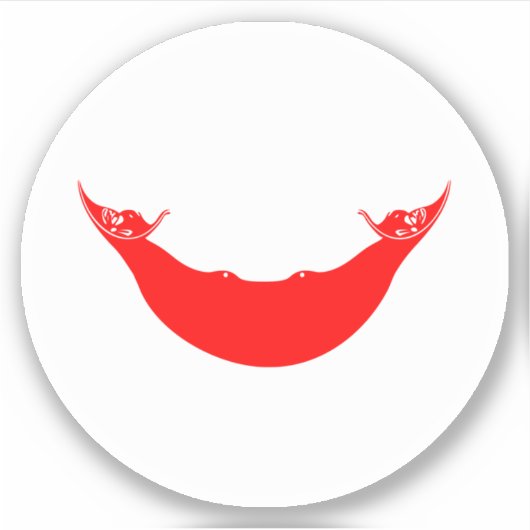 Paaseiland Vlag Ronde Sticker (Voorkant)