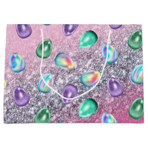 Paaseiroze Paarse kleurstof glitter glam Groot Cadeauzakje